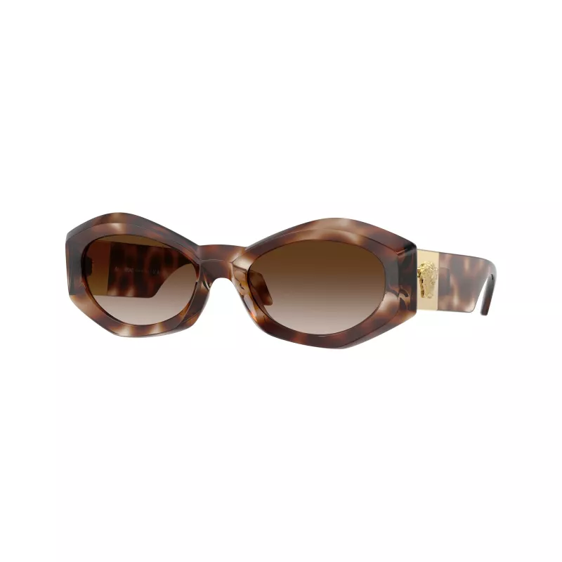 Versace VE4466U pánske slnečné okuliare, hranaté, acetát, čierny rám, sivé sklá, 54mm VE4466U54613B