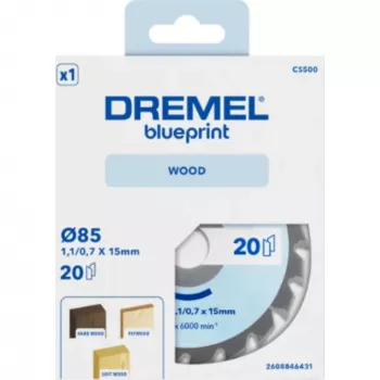 Dremel CS500 kotúčová píla na drevo 85mm, s wolfrámkarbidovými hrotmi, 20 zubov, pre DSM20 Compact Saw 2608846431