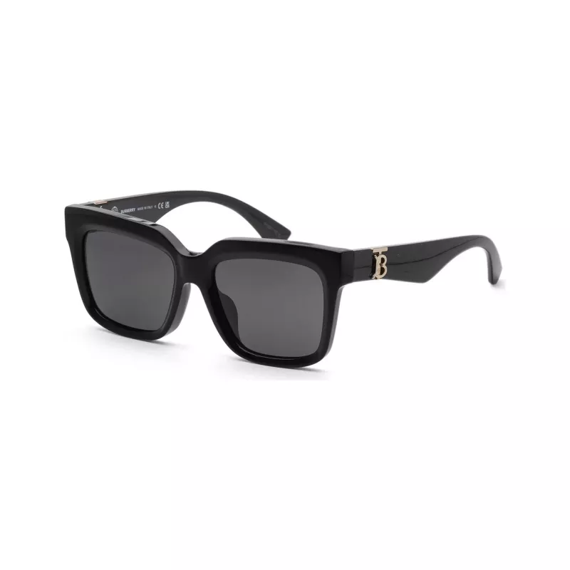 Burberry BE4419F300187 dámske slnečné okuliare, hranaté, čierny rám, sivé sklá, 54mm