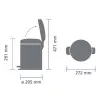 Brabantia NewIcon 5L pedálový odpadkový kôš Brilliant Steel