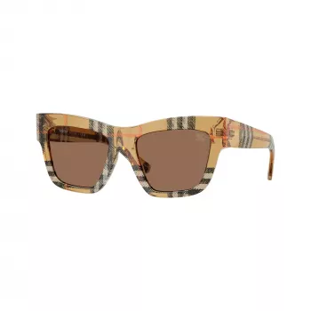 Burberry BE4449F414673 dámske slnečné okuliare Cat-Eye tmavá Havanna hnedý gradient 53mm