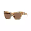 Burberry BE4449F414673 dámske slnečné okuliare Cat-Eye tmavá Havanna hnedý gradient 53mm