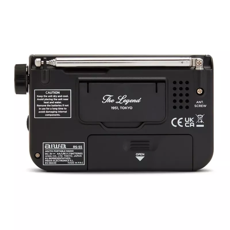 AIWA RS-55/BK prenosné analógové AM/FM vreckové rádio, čierne