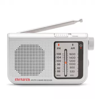 AIWA RS-55/SL prenosné analógové AM/FM vreckové rádio, sivé