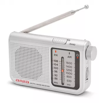 AIWA RS-55/SL prenosné analógové AM/FM vreckové rádio, sivé