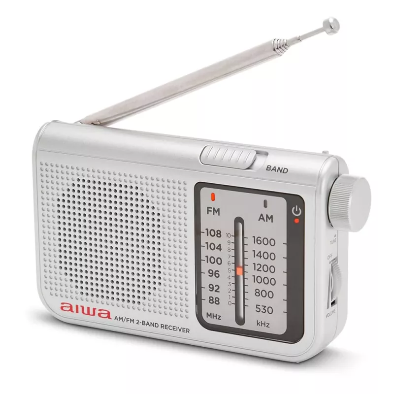 AIWA RS-55/SL prenosné analógové AM/FM vreckové rádio, sivé
