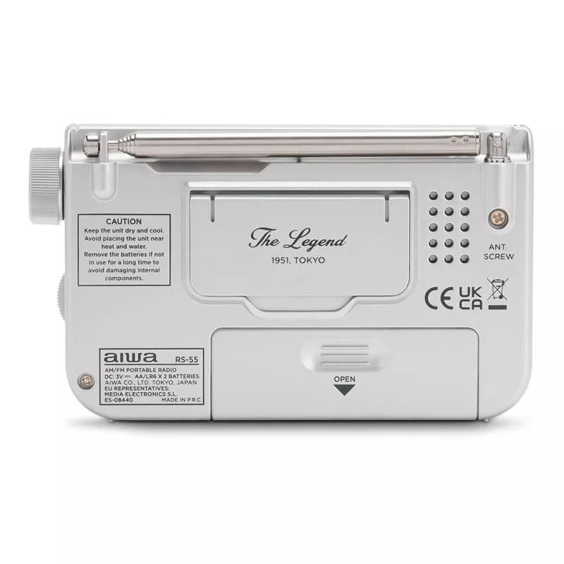 AIWA RS-55/SL prenosné analógové AM/FM vreckové rádio, sivé