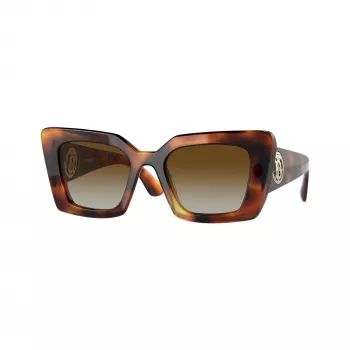 Burberry BE4344-3316T5 dámske slnečné okuliare Cat-Eye, rám Havanna, hnedé gradientové sklá, 51/20/140 mm