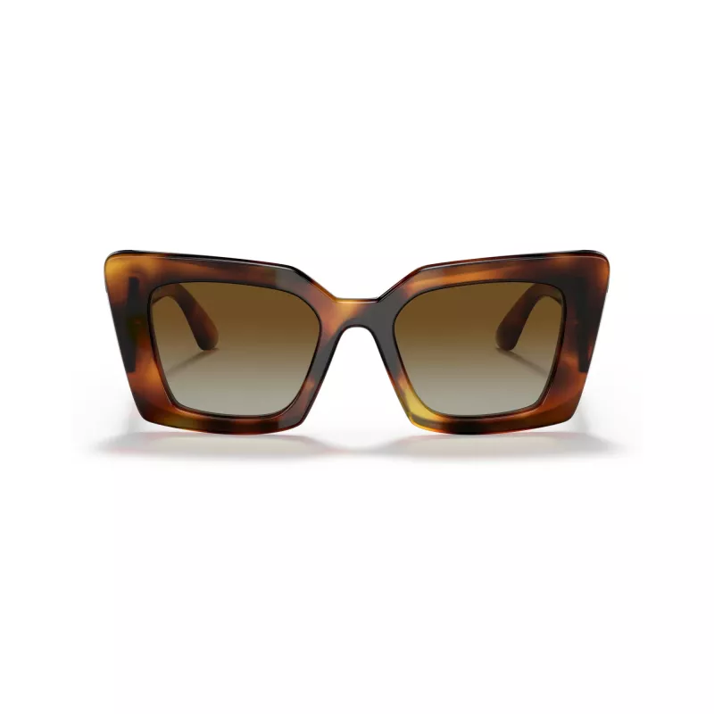 Burberry BE4344-3316T5 dámske slnečné okuliare Cat-Eye, rám Havanna, hnedé gradientové sklá, 51/20/140 mm