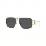 Versace VE2251-147187 pánske pilotné slnečné okuliare, gunmetal rám, sivé sklá, 63/12/145 mm