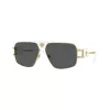 Versace VE2251-147187 pánske pilotné slnečné okuliare, gunmetal rám, sivé sklá, 63/12/145 mm