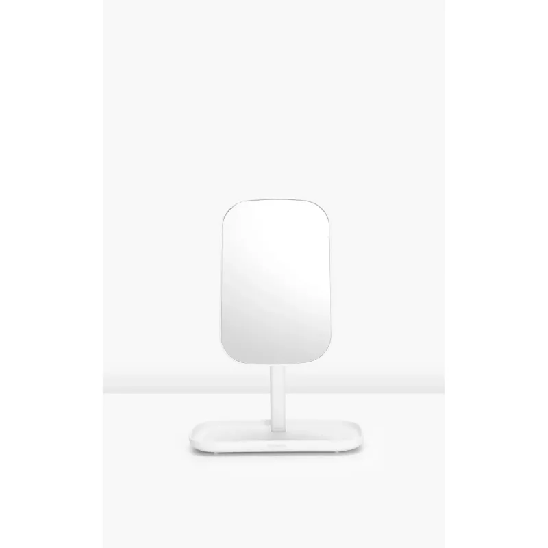 BRABANTIA ReNew nástenné zrkadlo s odkladacou priehradkou, biele