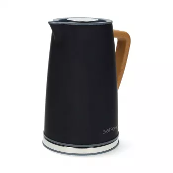 Gastronoma 18130006 elektrická kanvica, 1,7 L, 2200 W, nerez, čierna, bezdrôtová, 360° základňa