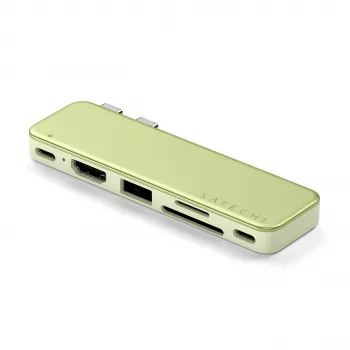 Satechi USB-C Snap Hub – multiport adaptér s 4K HDMI, 5Gbps USB, čítačka kariet, 45W PD (Citrus)