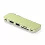 Satechi USB-C Snap Hub – multiport adaptér s 4K HDMI, 5Gbps USB, čítačka kariet, 45W PD (Citrus)