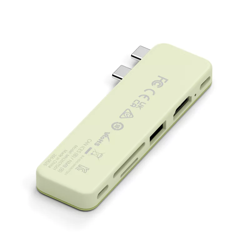 Satechi USB-C Snap Hub – multiport adaptér s 4K HDMI, 5Gbps USB, čítačka kariet, 45W PD (Citrus)