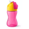 Philips Avent fľaša so slamkou s flexibilnou slamkou, 300 ml, 12m+, ružová