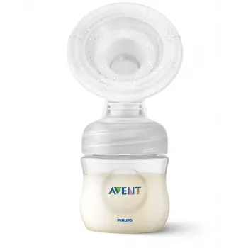 Philips Avent Lotus manuálna odsávačka mlieka s 3 nádobkami na skladovanie a adaptérom