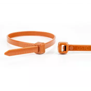 WKK hnedé nylonové káblové viazače 200 x 3,6 mm, balenie 100 ks 110124171