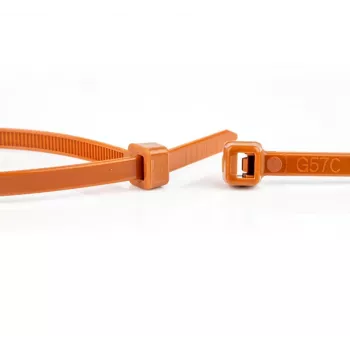 WKK hnedé nylonové káblové viazače 200 x 3,6 mm, balenie 100 ks 110124171