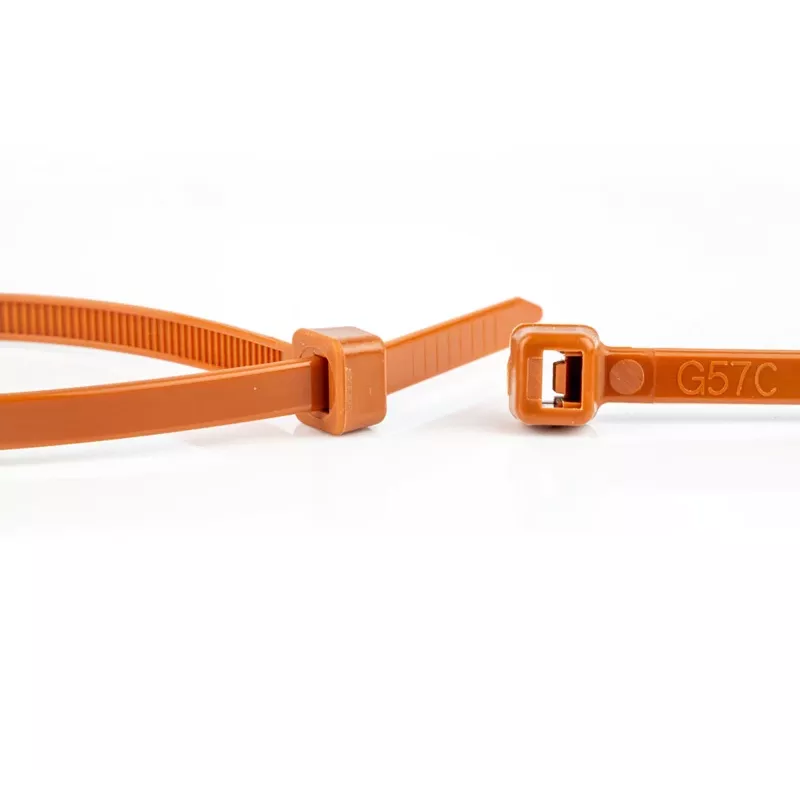 WKK hnedé nylonové káblové viazače 200 x 3,6 mm, balenie 100 ks 110124171