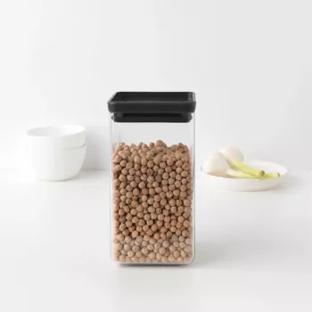 Brabantia Make & Take obdĺžniková nádoba na potraviny 1,6 L tmavosivá