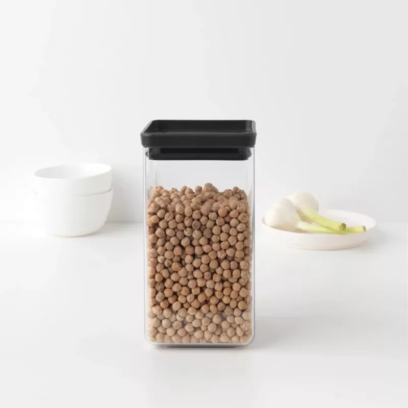 Brabantia Make & Take obdĺžniková nádoba na potraviny 1,6 L tmavosivá