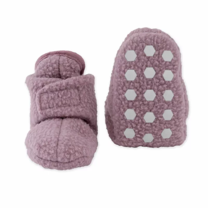Lodger Slipper Teddy detské papuče, ružová, 6-12 mesiacov, protišmyková podošva, fleece