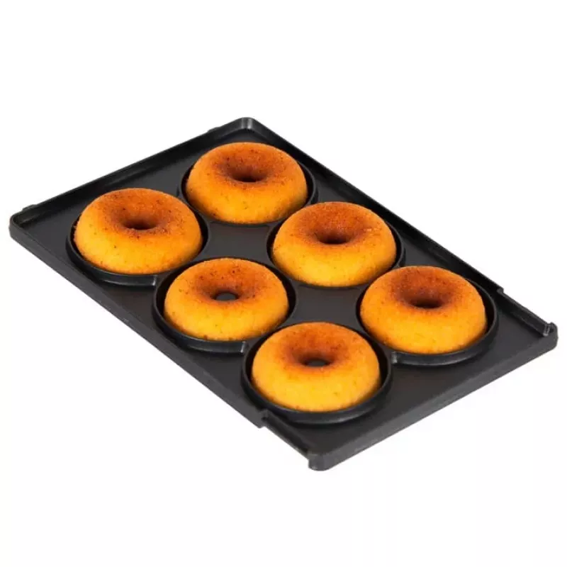 Trebs 6-in-1 Snack Maker červený – wafle, sendvič, gril, donuty, poffertjes, cupcake
