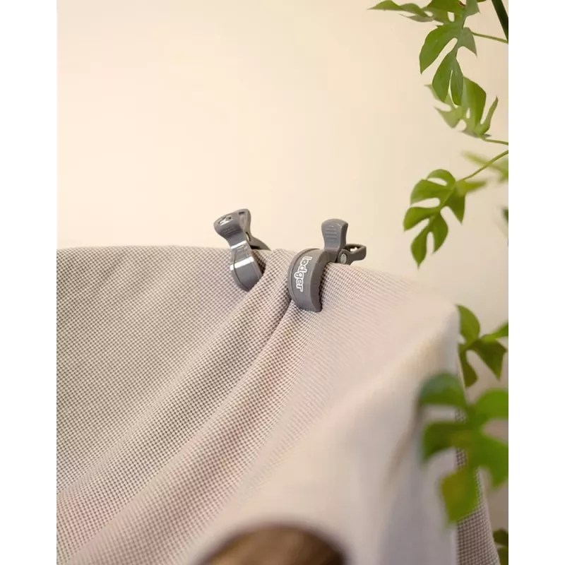 Lodger Clip Swaddler klipy na bavlnenú zavinovačku (2 ks), Carbon