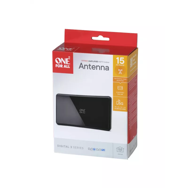 One For All DVB-T2 zakrivená anténa 5G čierna SV9420-5G