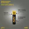 AQIILA AAA NiMH akumulátory s USB-C, 1,2 V, 600 mAh, balenie 4 ks AQ60AAA374C4