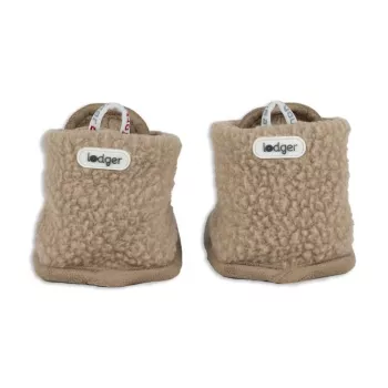 Lodger Teddy detské domáce papuče, béžová, 12-18 mesiacov, protišmyková podošva, mäkký fleece