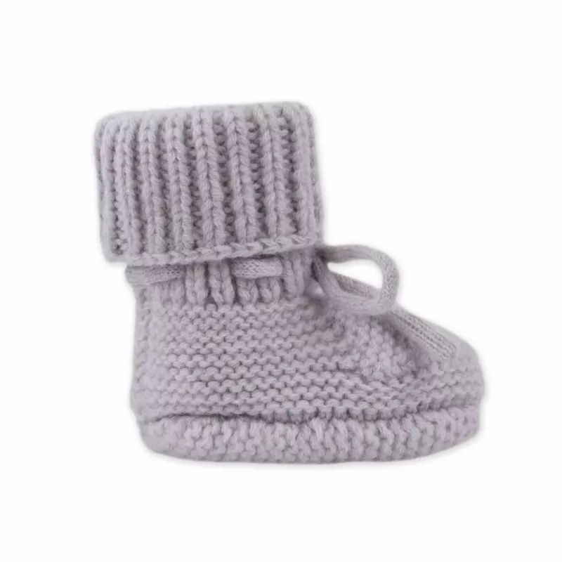 Lodger Slipper Merino Wool detské capáčiky, Stone, 0-6 mesiacov