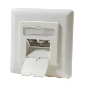 DSIT DC-Wall-In-STP6-I podomietková Cat. 6 tienená dvojitá RJ45 zásuvka, slonovina