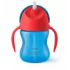 Philips AVENT pohár so slamkou s flexibilnou slamkou, 200 ml, 9m+, modrý