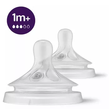 Philips Avent Natural Response silikónová cumlík stredný prietok 1M+ (balenie 2 ks)