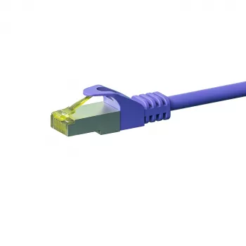 DSIT Cat.7 S/FTP PiMF RJ45 sieťový patch kábel, fialový, 1 m (DC-78-010)
