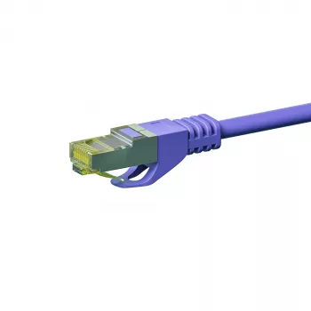 DSIT Cat.7 S/FTP PiMF RJ45 sieťový patch kábel, fialový, 1 m (DC-78-010)
