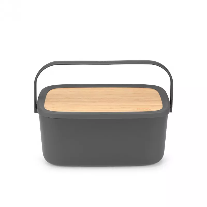 Brabantia Roll Top chlebník, matná tmavosivá, kapacita 2 bochníky, oceľ