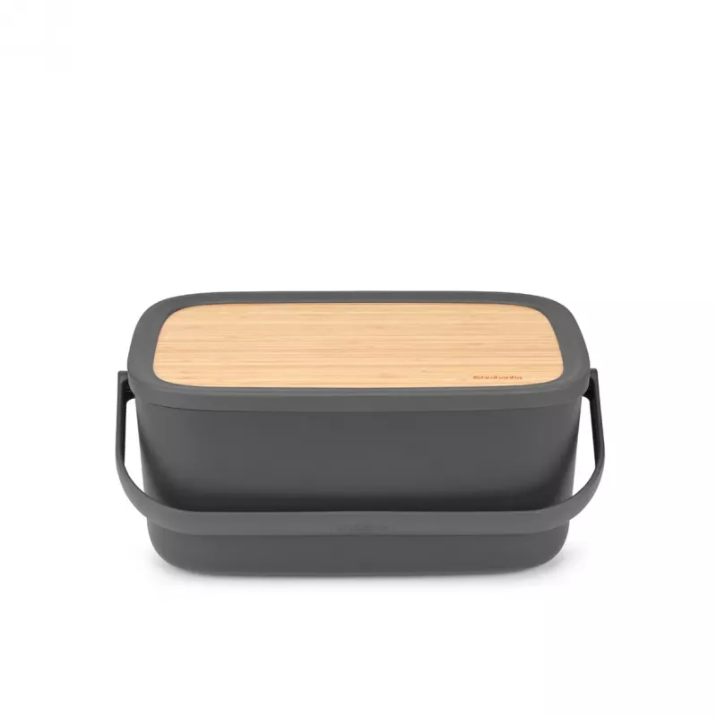 Brabantia Roll Top chlebník, matná tmavosivá, kapacita 2 bochníky, oceľ