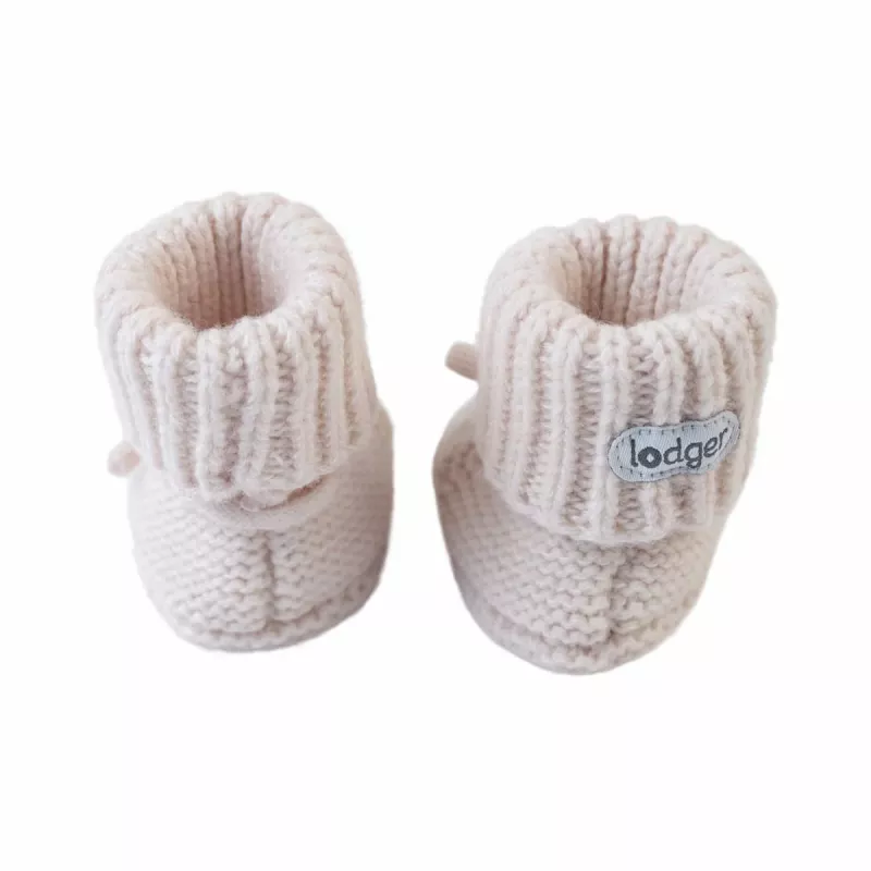 Lodger Slipper Folklore merino-vlnené detské topánky, Birke, 0-6 mesiacov