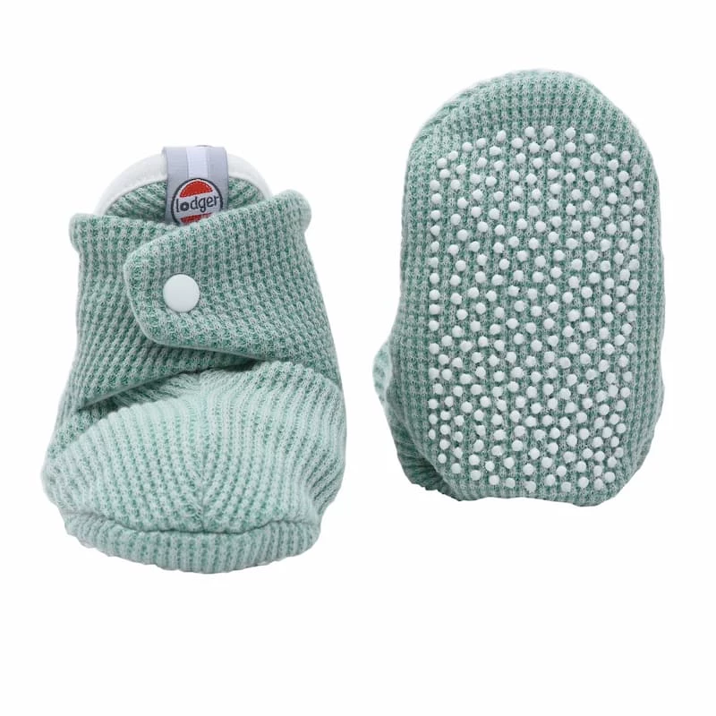 Lodger Slipper Ciumbelle bavlnené papuče, 3-6 mesiacov, bledo zelená