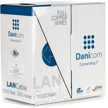 DSIT DANICOM CAT5E UTP 305m plný vodič LSZH (Eca) kábel DC-UTP5E-305S-ECA