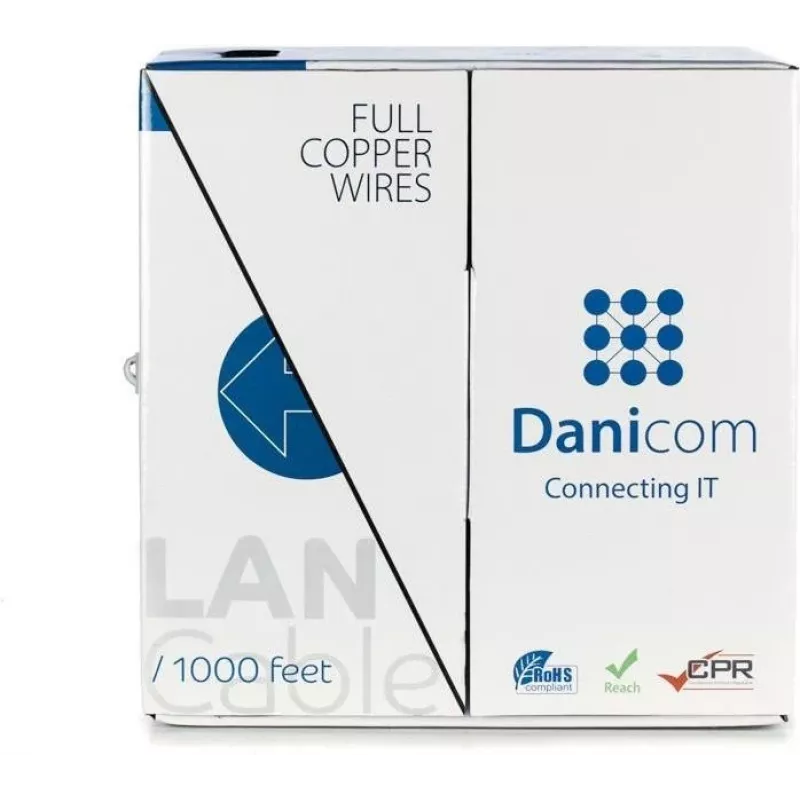 DSIT DANICOM CAT5E UTP 305m plný vodič LSZH (Eca) kábel DC-UTP5E-305S-ECA