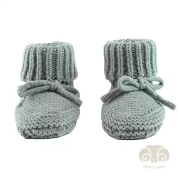 Lodger Slipper Folklore merino vlnené detské papuče, Seide, 0-6 mesiacov