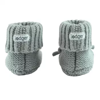 Lodger Slipper Folklore merino vlnené detské papuče, Seide, 0-6 mesiacov