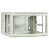 DSIT 6U nástenný serverový rozvádzač so sklenenými dverami, biely, 600x600x368 mm DS6606W-DOUBLE