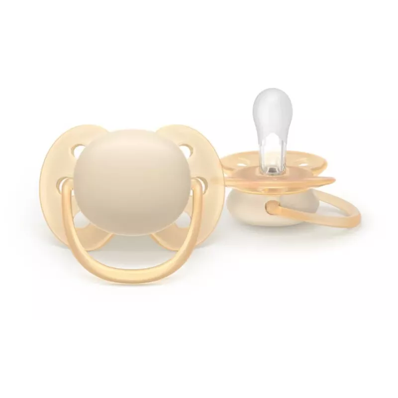 Philips Avent Ultra Soft cumlík Neutral, 0-6 mesiacov, balenie 2 ks