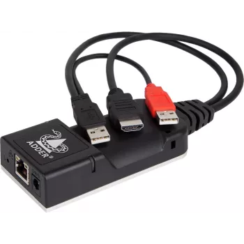 ADDER ALIF101T-HDMI KVM over IP vysielač - HDMI, USB, Audio, Cat5e/Cat6/Cat7, 2560x1600@60Hz, čierny hliník